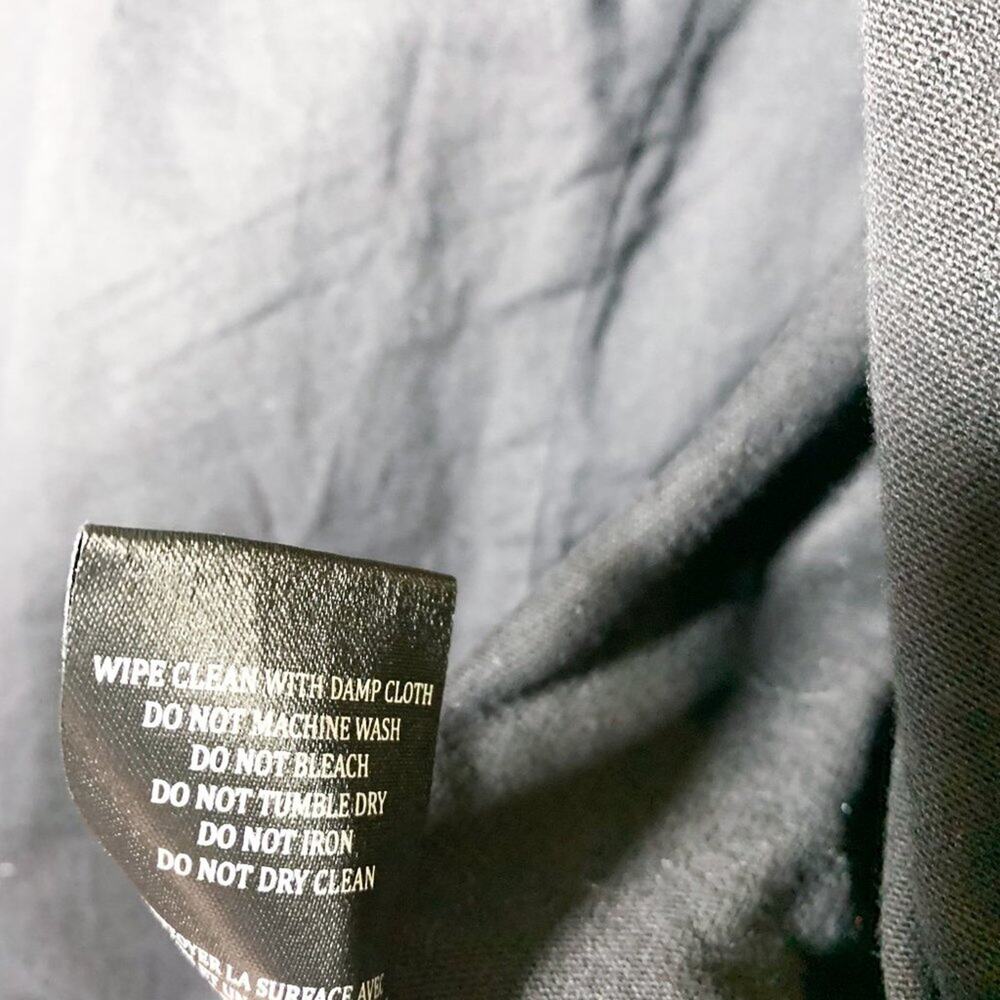 BlankNYC Private Practice Faux Leather Front Draped Moto Jacket Black Small - Picture 14 of 14
